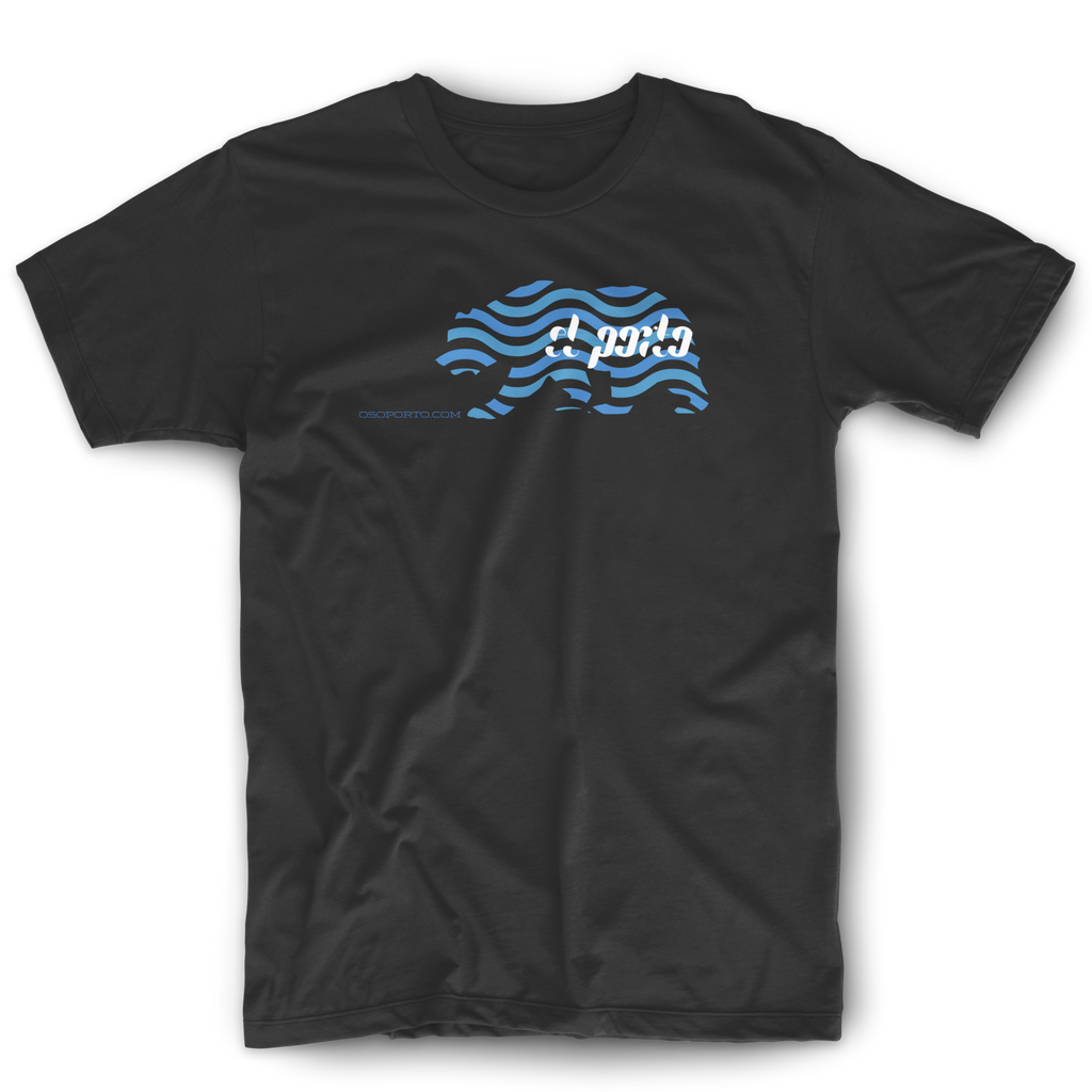 California bear waves surf minimal graphic t-shirt