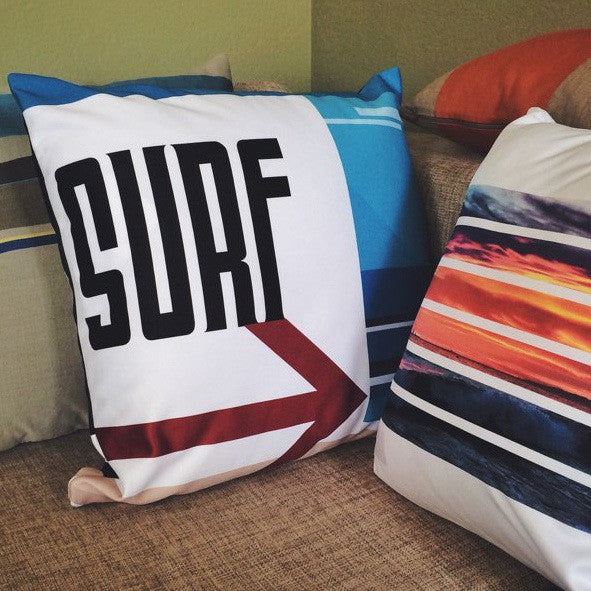 beach life home decor pillows Swim Surf Sunset
