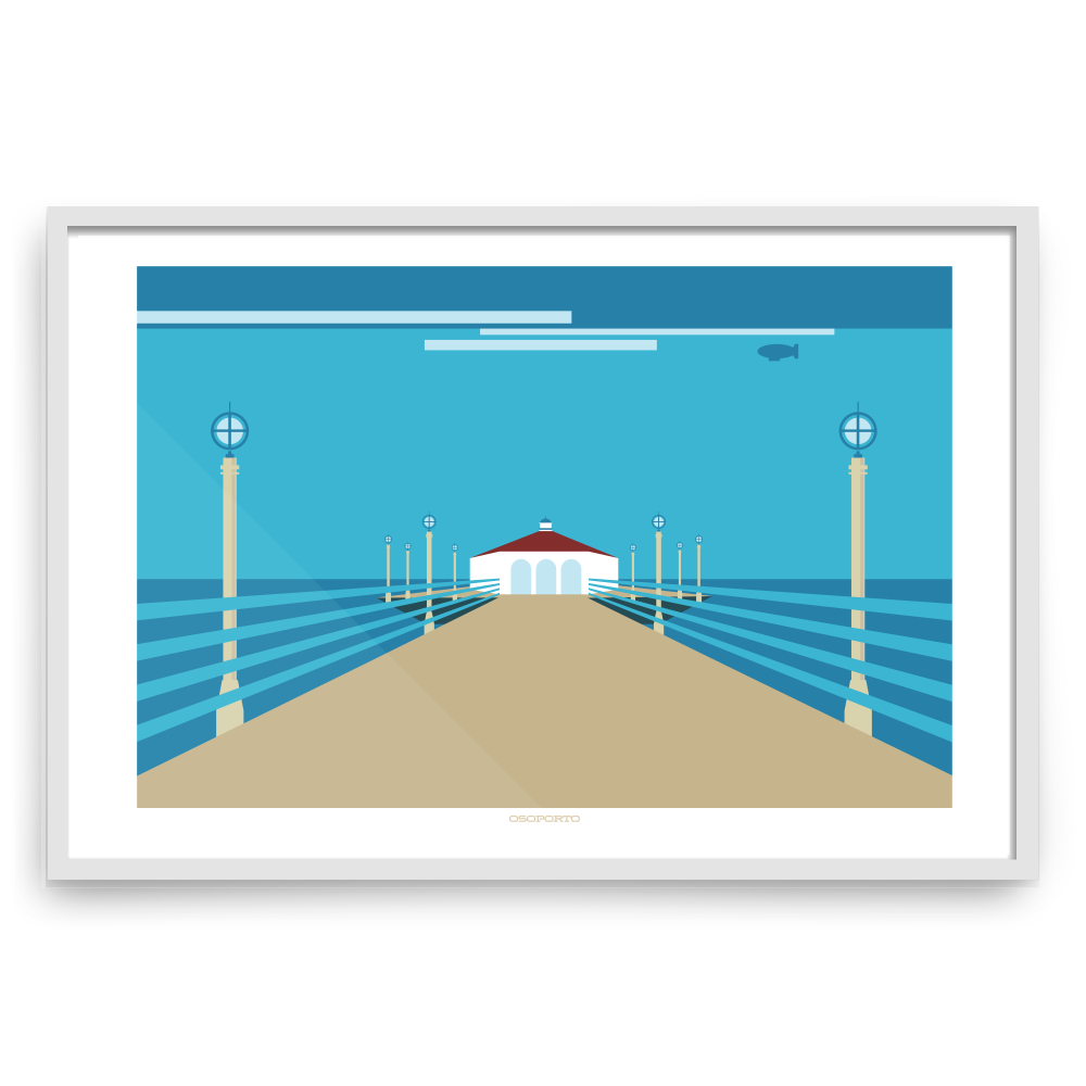 Manhattan Beach Pier art gallery style  print