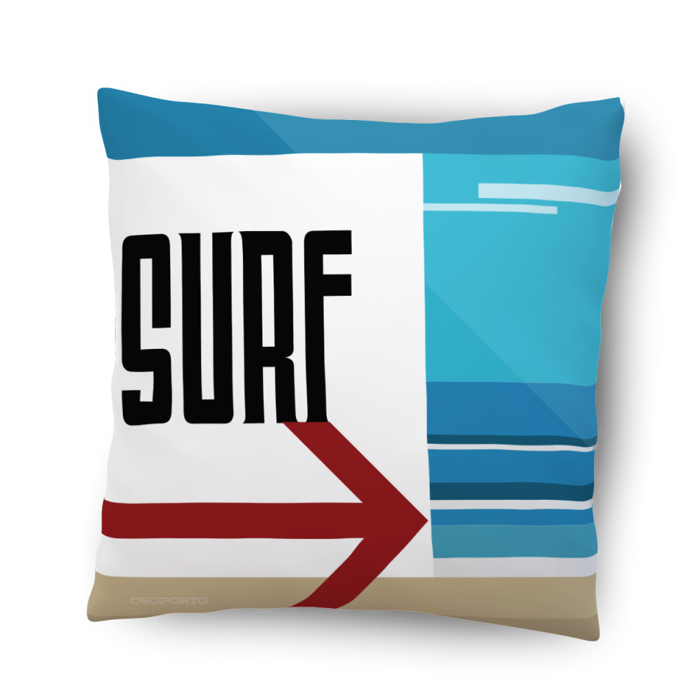 Beach life surf home decor California beach sign pillow