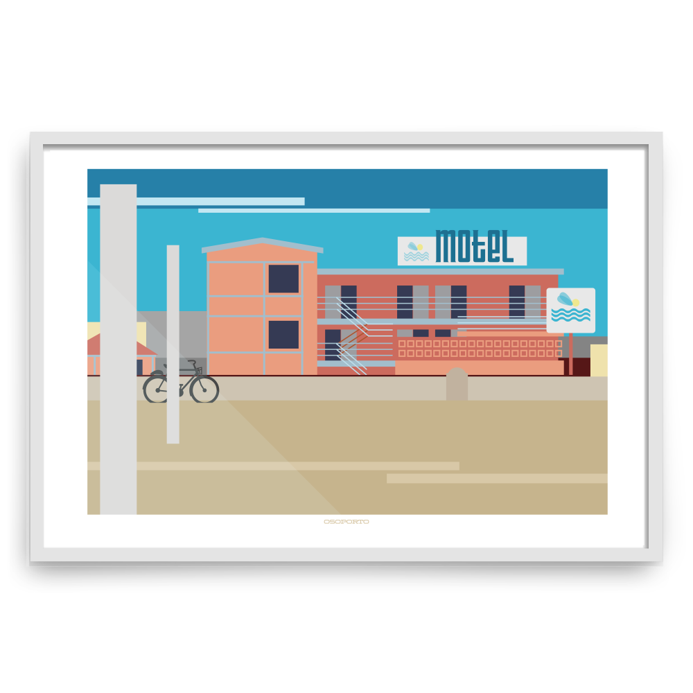 modernist beach art Hermosa Beach motel print