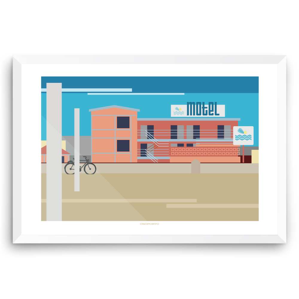 Hermosa Beach Sea Sprite Motel modern minimal art print