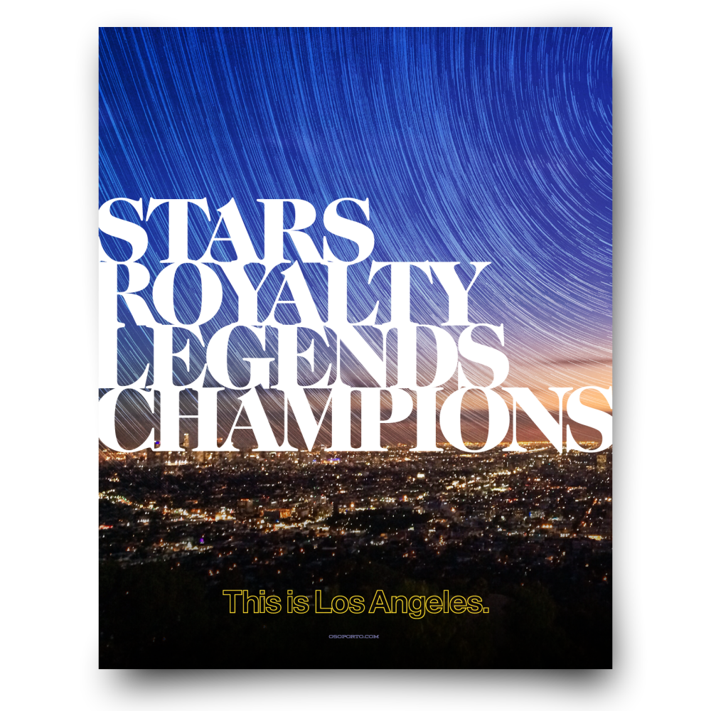 City of Champions poster for LA Galaxy, Kings, and more